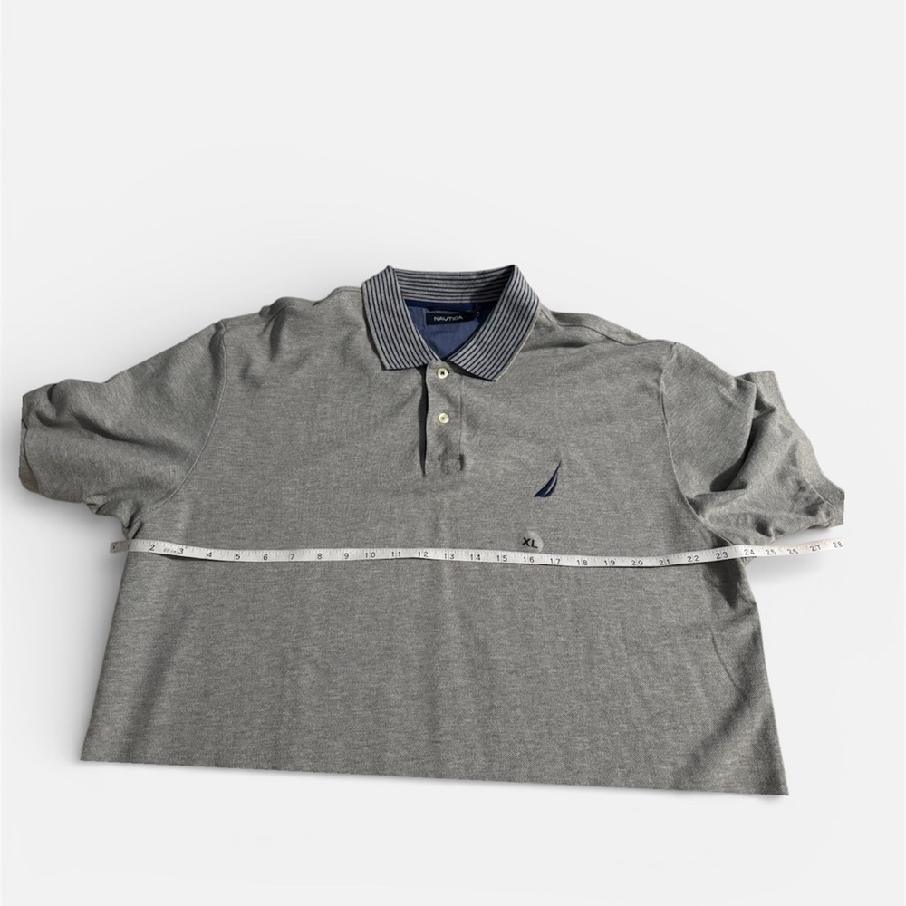 NWT Nautica Gray Polo Shirt with Navy Accents X-Large